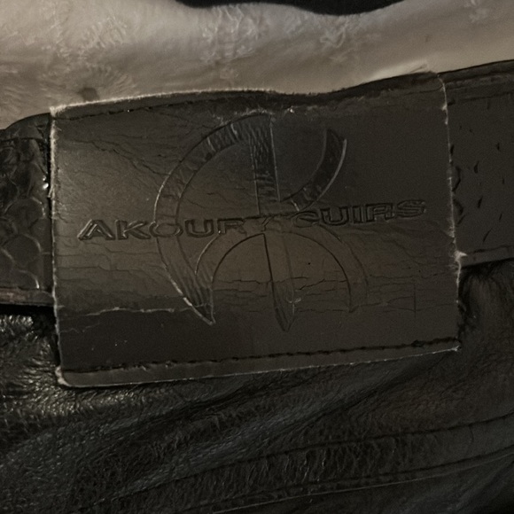 Vintage Genuine Leather High Rise Straight Leg Leather Pants - Picture 5 of 6